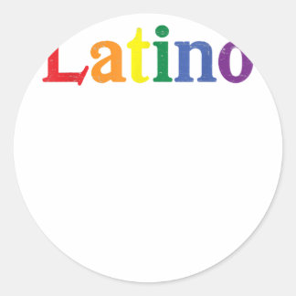 Latino Gay LGBT Distress Rainbow-ontwerp Ronde Sticker