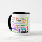 Latino Mots juridiques et termes de loi Mug (Devant gauche)