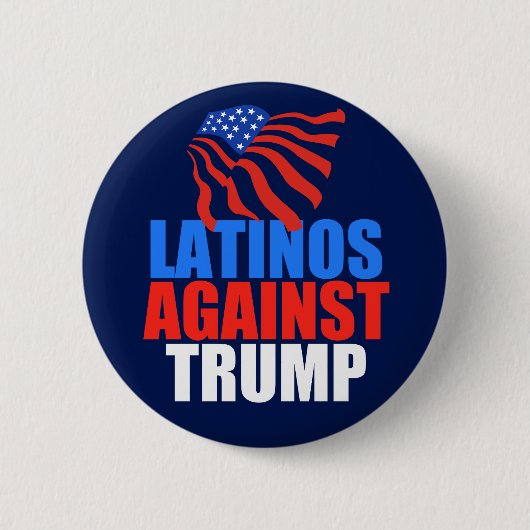 Latino's tegen Trump Ronde Button 5,7 Cm (Voorkant)