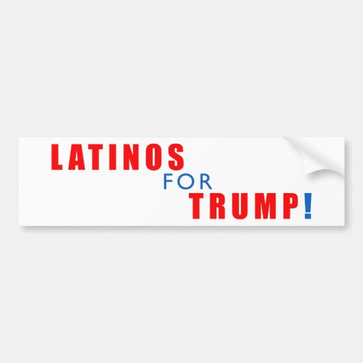 Latino's voor Donald Trump Bumpersticker (Voorkant)