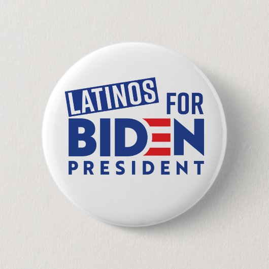 Latino's voor Joe Biden Round Button (Voorkant)