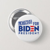 Latino's voor Joe Biden Round Button (Voorkant /achterkant)