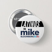 Latino's voor Michael Bloomberg Round Button (Voorkant /achterkant)