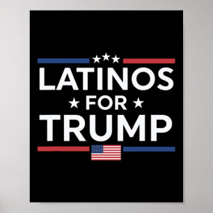 Latino's voor Trump 2024 - President Verkiezing Tr Poster