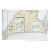 Latitude Longitude Martha's wijngaard Nautical Kussensloop (Achterkant)