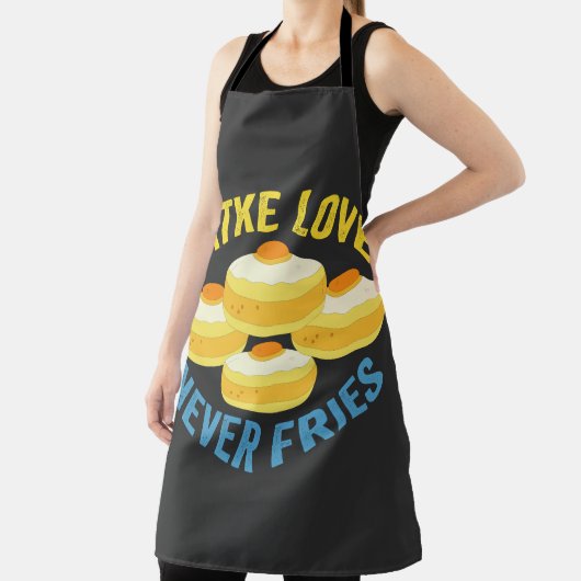 Latke Liefde Verliest Nooit Grappig Joods Hanukkah Schort (Insitu)