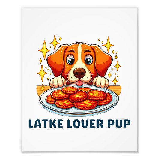 Latke Lover Pup Foto Afdruk (Voorkant)