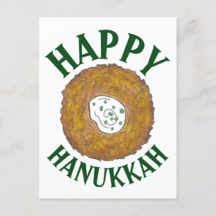 Latkes Happy Hanukkah Chanukah Joodse Feestdagen Aankondigingskaart