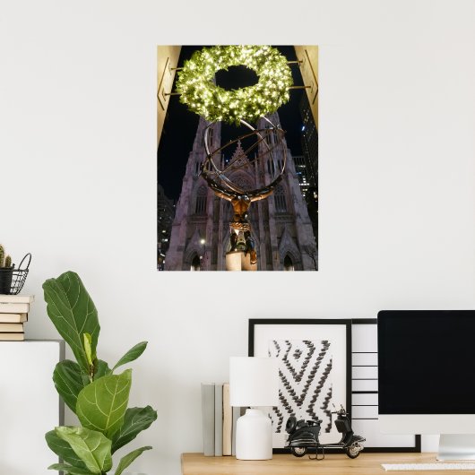 L'Atlas et la Cathédrale Saint Patrick - affiche d (Bureau à domicile)