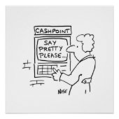 L'ATM de point de cendres affiche un message deman (Devant)