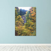 Latourell-Herfsten, Columbia River Gorge, Oregon Canvas Afdruk (Insitu (Houten vloer))