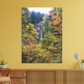 Latourell-Herfsten, Columbia River Gorge, Oregon Canvas Afdruk (Insitu (Woonkamer))