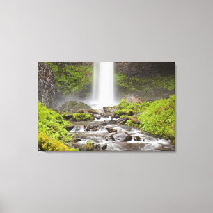 Latourell Herfsten, Columbia River Gorge, Oregon, Canvas Afdruk