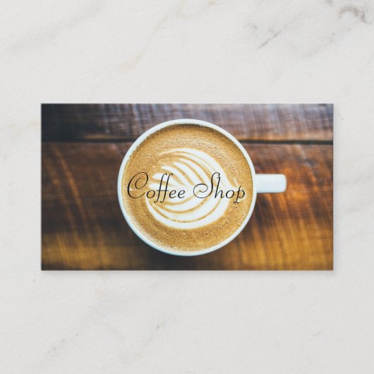 Latte Art Coffee House, Punch Card - Carte de visi (Devant)