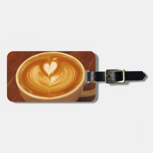 Latte Art Coffee Love Bagagelabel (Voorkant horizontaal)