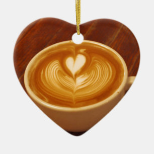 Latte Art Coffee Love Keramisch Ornament
