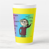 Latte beker tekst: Als je nee kan zeggen,  Latte Mok (Voorkant)