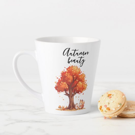 Latte Belle tasse à café d'automne (En situation)