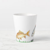 Latte Belle tasse avec du poisson d'eau douce (Devant)