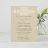 Latte Bohemian Chic Wedding Invitation (Debout devant)