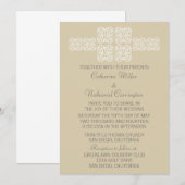 Latte Bohemian Chic Wedding Invitation (Devant / Derrière)