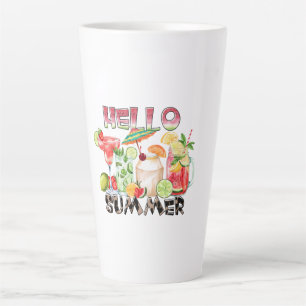 Latte Bonjour Été Boissons Tropicales Tasse – Ambiance R