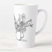 Latte Bouquet de la tasse de dessin (Droite)