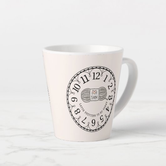 Latte breien om vandaag te doen latte mok (Rechterhoek)