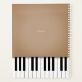 Latte Brown Piano Music Clavier Customisé (Dos)