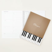 Latte Brown Piano Music Clavier Customisé (Devant avec enveloppe)