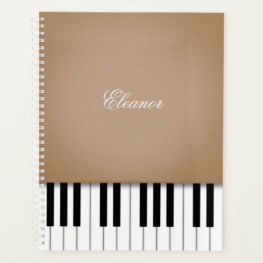 Latte Brown Piano Music Clavier Customisé (Devant)