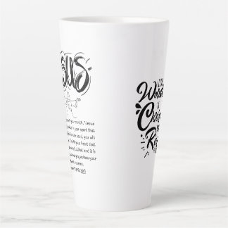 Latte Café Mug - Prière du salut - Foi