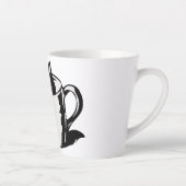 Latte Chaton noir avec nez rouge caché dans une tasse (Droite)