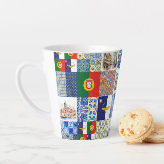 Latte Coffee Cup 12 Portugese vlag en de Azoren Mok