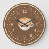 Latte Coffee Grote Klok (Voorkant)