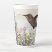 Latte Colombe à fleurs sauvages Tasse à café en art numé (Devant)