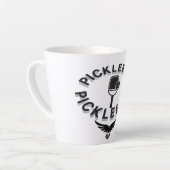 Latte Conception de tasse pickleball noir et blanc (Angle gauche)