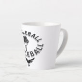 Latte Conception de tasse pickleball noir et blanc (Angle droit)