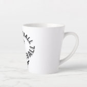 Latte Conception de tasse pickleball noir et blanc (Droite)
