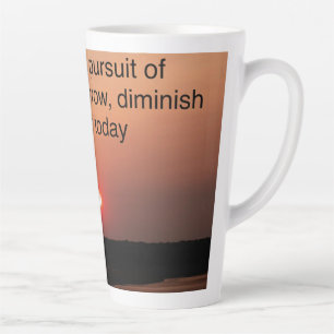 Latte Cup Zonsondergang met citaat Mok