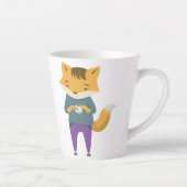 Latte Cute renard avec tasse de thé (Droite)