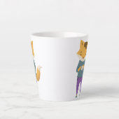 Latte Cute renard avec tasse de thé (Devant)