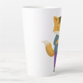 Latte Cute renard avec tasse de thé (Devant)