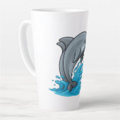 Latte Dauphin joyeux Splash - Tasse (Angle gauche)