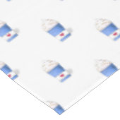 Latte en gehakte room (blauw) tafelkleed (Gekanteld)