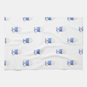 Latte en gehakte room (blauw) theedoek (Horizontaal)