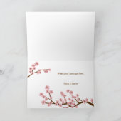 Latte & Fleur de Cerisier Rose Mariage Merci (Intérieur)