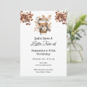 Latte Fun Coffee 90th Adult Birthday Kaart (Staand voorkant)