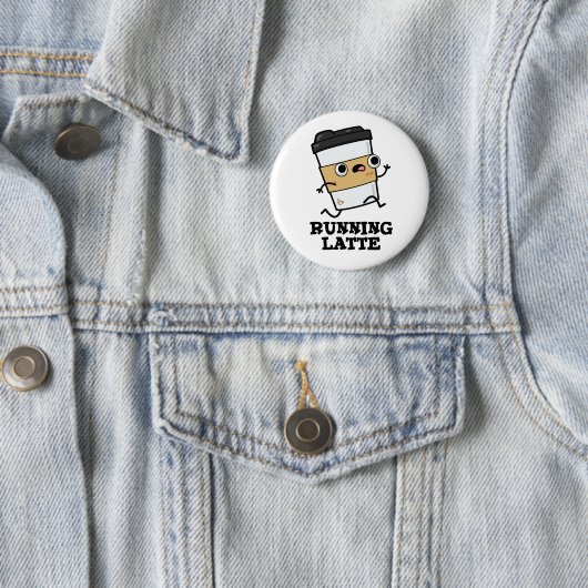 Latte Funny Coffee Pun Ronde Button 5,7 Cm (In situ)