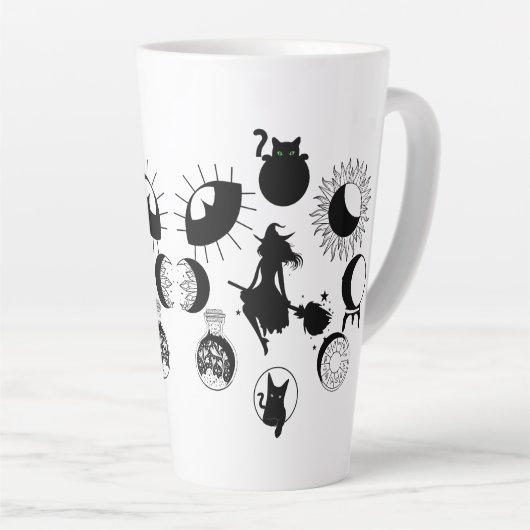 Latte Grosse tasse en latte, café, goth (Angle droit)